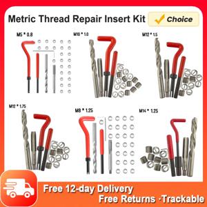 메트릭 스레드 수리 삽입 키트, 헬리코일 자동차 프로 코일 도구, 자동차 스레드 수리 도구 키트, M5 M6 M8 M10 M12 M14, 15 개, 20 개, 30 개