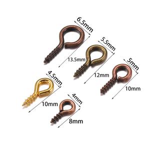 100-200 개/몫 작은 작은 눈 핀 Eyepins 후크 Eyelets 나사 스레드 Clasps 후크 보석 결과 도매 용품