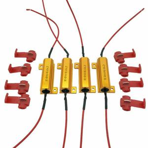 LED 표시기 안정기 플래시 레이트 릴레이 방향 지시등 전구, 부하 저항, 50W, 6 옴, 4 개