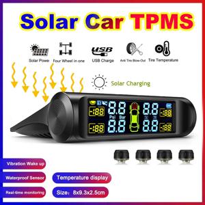 지능형 TPMS 태양열 타이어 압력 모니터링 시스템, 자동차 주차 센서, 온도 타이어 공기압 게이지