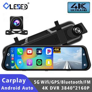 자동차 DVR 카플레이, 안드로이드, 자동 GPS, 5G, 와이파이, AUX 스트림, 백미러, 대시캠, 카메라 드라이브 녹음기, FM, 10 인치, 4K, 3840x2160P