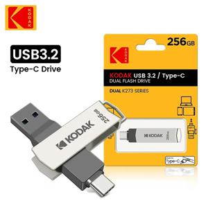 KODAK C타입 플래시 드라이브, 펜드라이브 고속 듀얼 메모리 스틱, 스마트폰 노트북용, USB3.2, 256GB, 128GB, 32GB