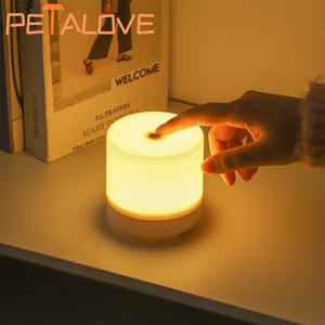 터치 밤 램프 USB LED 램프 터치 컨트롤 스위치 충전식 3 색 조명 침실 휴대용 테이블 머리맡 밤 램프
