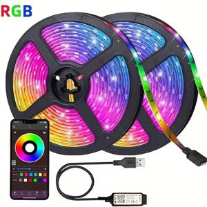 5050 LED 스트립 조명, RGB 블루투스 앱 제어, 스마트 스트립 조명, 거실 파티 장식, 1m, 3m, 5m