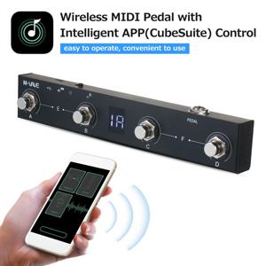 M-VAVE 초콜릿 MIDI 컨트롤러 BT 충전식 4버튼 무선전송 시스템 적용 MIDI 컨트롤러 페달 APP 컨트롤