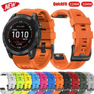 실리콘 시계 밴드 스트랩, Garmin Fenix 6X 6 6S Pro 7X 7 Easyfit 손목 밴드, Fenix 5 5X 5S Plus 스마트 워치 팔찌, 26mm, 22mm