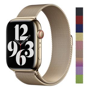 Apple Watch 밴드 용 밀라노 스트랩 Ultra 2 49mm 46mm 40mm 45mm 41mm 38mm 44mm iWatch 시리즈 10 3 6 5 SE 7 8 용 팔찌 스트랩