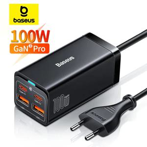 Baseus 데스크톱 충전기, 아이폰 15, 화웨이, 샤오미, 맥북 노트북용, 빠른 충전, QC 3.04.0, USB C 타입, 휴대폰 충전기, GaN3, 100 W, 65W