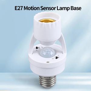 스마트 LED 전구 스위치 PIR 모션 센서, E27 E26 램프 베이스 전구, 거치대 소켓 어댑터 컨버터, AC 85-265V 조절 가능 감지기