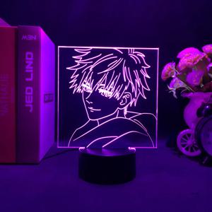 애니메이션 램프 Satoru Gojo Jujutsu Kaisen Led 야간 조명 생일 선물 Jujutsu Kaisen Nightlight Satoru Gojo 램프 드롭 배송