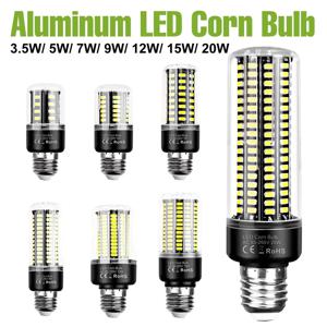 LED 전구 E14 옥수수 램프, B22 천장 샹들리에, 3.5W, 5W, 7W, 9W, 12W, 15W, 20W, 쿨 앤 웜 화이트, 플리커 AC85-265V 5736 SMD