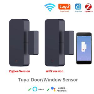 Tuya Zigbee 와이파이 문짝 센서 창문 진입 센서, 보안 도난 자기 센서 알람, 스마트 라이프, 알렉사 구글 홈으로 작동