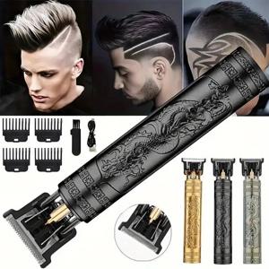 2025 T9 HairClipper 수염 면도 바디 헤어 트리머 가위 전기 기계 남자 이발 기계 0mm 이발사 면도기 드래곤 조각