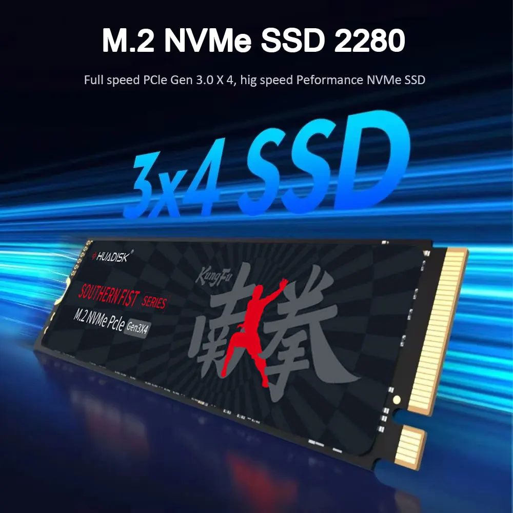 HUADISK M2 SSD NVMe 노트북 데스크탑용 내장 하드 디스크, M.2 2280 PCIe SSD, 512GB, 256GB, 1TB, 128GB