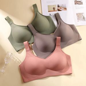 여성용 3D 젤리 스트립 부드러운 지지대 브래지어, 푸시 업 페어 탑, 지지대 심리스 브래지어, 큰 가슴과 작은 가슴을 가진 얇은 브래지어