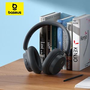 Baseus-Bowie D05 헤드폰 무선 이어폰 블루투스 5.3 헤드셋, HiFI 스테레오 포네 접이식 무선 유선 듀얼 사용 헤드폰