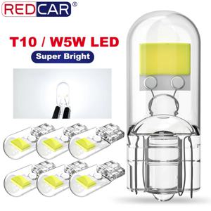 2/6x W5W T10 Led 전구 Canbus W5W 사파이어 COB 드라이브 프리 Led 웨지 전구, 6000K 168 194 Led 5w5 자동차 인테리어 돔 독서 전구