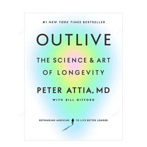 Outlive by Peter Attia 영문 페이퍼백 북, 장수의 과학과 예술