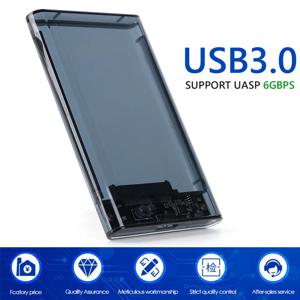 USB 3.0 외장 하드 드라이브 인클로저 2.5 인치 SATA에서 USB3.0 UASP 클리어 휴대용 하드 드라이브 케이스 2T HDD 도구가 필요없는 투명한 케이스