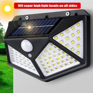 1/2/4/6PCS 모션 센서와 100LED 유도 태양 램프 장식 정원 베란다 마당 차고에 대 한 야외 방수 벽 조명