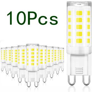 가장 밝은 LED 램프, 세라믹 SMD 2835 LED 전구, 할로겐 LED 조명 교체, 따뜻하고 차가운 흰색 스포트라이트, G9, AC 220V, 230V, 240V, 7W, 10 개