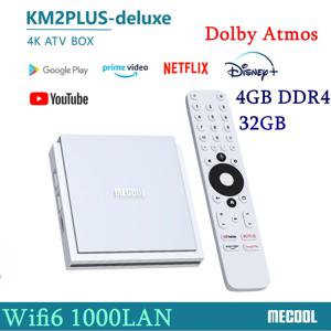 Mecool KM2 플러스 디럭스 안드로이드 11 TV 박스, 구글 인증 넷플릭스 4K ATV 박스, 5G 와이파이 6 돌비 오디오 미디어 플레이어, 암로직 S905X4