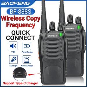 Baofeng BF-888S 프로 워키토키, 무선 복사 주파수, 장거리 UHF 400-470MHz, 휴대용 햄, 사냥용 양방향 라디오