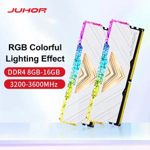 JUHOR-RGB DDR4 16GBX2 3200MHz 8GBX2 듀얼 채널, 데스크탑 게임 메모리 Ram