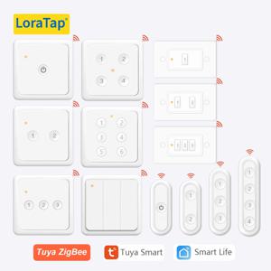 LoraTap ZigBee 3.0 무선 푸시 단추, EU US 리모컨, 투야 장면 자동화 제어 스위치, 스마트 라이프 앱, 13 가지 유형