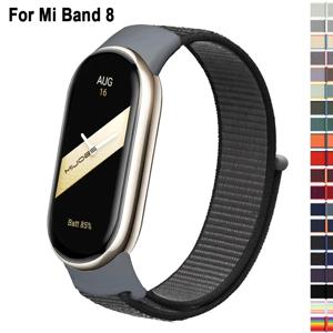 Xiaomi Mi Band 8 스트랩 용 나일론 루프 SmartWatch 팔찌 Correa 교체 용 스포츠 펄세라 워치 밴드 Miband 8 NFC 팔찌