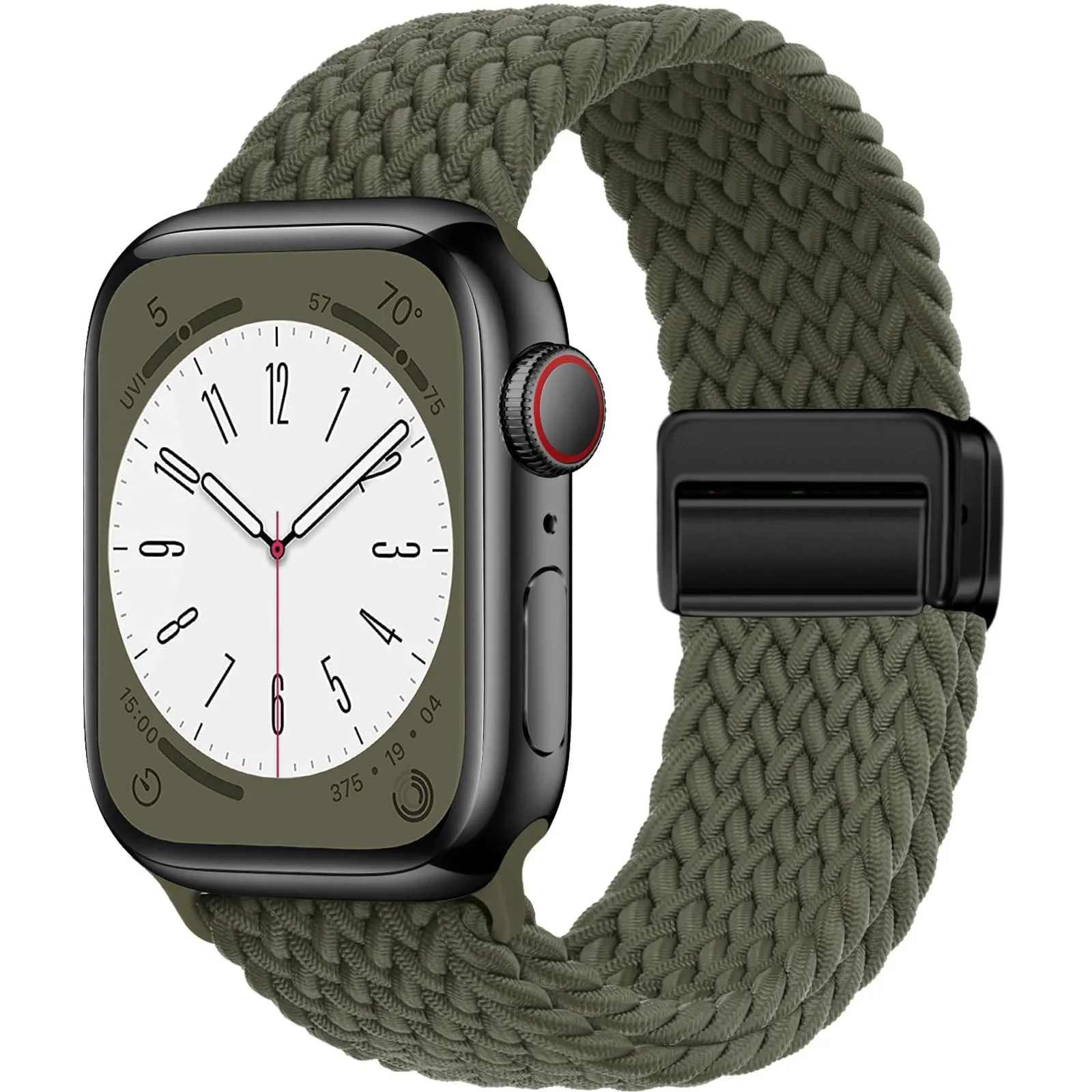 애플 워치 밴드용 나일론 스트랩, 마그네틱 버클 브레이드 팔찌, iWatch 시리즈 9 se 7 3 8 Ultra, 44mm, 40mm, 45mm, 49mm, 41mm, 44mm