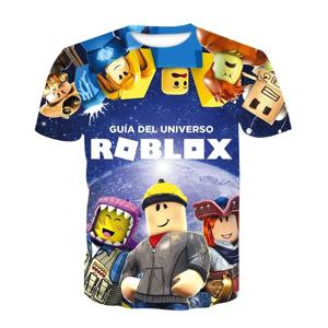 2023 Roblox 어린이 티셔츠, 소년 게임 스포츠 티셔츠, 어린이 만화 반팔 탑, 3D 인쇄 캐주얼 스트리트 하라주쿠 의류