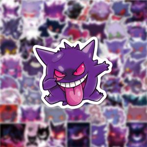 애니메이션 포켓몬 Gengar 스티커 멋진 만화 어린이 데칼 장난감, DIY 전화 케이스, 물병 노트북, PVC 그래피티 스티커, 10 개, 30 개, 50 개