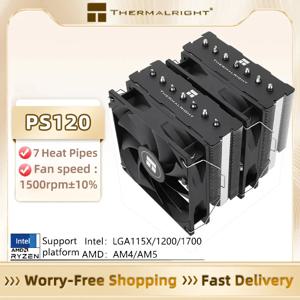 Thermalriht PS120 SE AGHP GEN4 역중력 히트 파이프 라디에이터, 7 히트 파이프, 듀얼 타워 성능, 듀얼 12cm 선풍기 CPU 쿨러