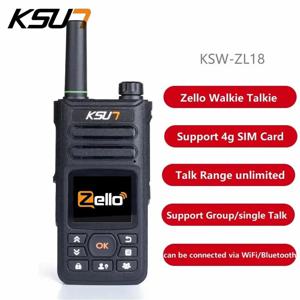 KSUT ZL18 Zello 워키토키, WiFi 네트워크 휴대폰 라디오, 장거리, GPS 전문 POC 워키토키, 4g 심카드, 100 마일