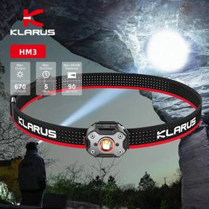 Klarus HM3 휴대용 미니 USB 충전식 헤드 손전등, LED 헤드 라이트, 낚시 캠핑 토치 헤드라이트