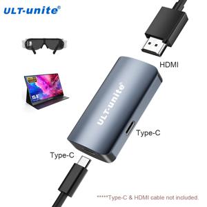 HDMI to C타입 컨버터, RayNeo, XREAL Air, Rokid Air, 스위치 베이스, 스팀 데크 베이스와 호환되는 HDMI to USB C 어댑터, 4K60HZ