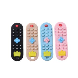 아기 실리콘 원격 제어 장난감 Teether 아기 안티 손 먹는 젖니가 남 스틱 어린이 장난감 만화 진정 물린 장난감
