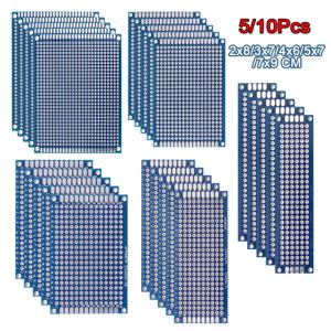5/10PCS PCB 보드 프로토 타입 보드 파란색 양면 회로 기판 2x8cm 3x7cm 4x6cm 5x7cm 7x9cm DIY 전자 키트 무료 배송