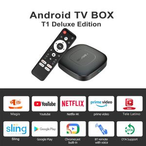 Android13 스마트 홈 시어터 TV 박스 AllwinnerH313 Google Assistant Netflix 스트리밍 블루투스 미디어 플레이어 2G16G 2.4G5G Wifi T1