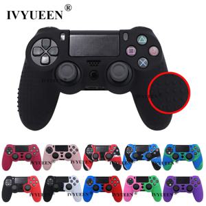 IVYUEEN 미끄럼 방지 실리콘 커버 스킨 케이스, 소니 플레이스테이션 듀얼쇼크 4 PS4 DS4 프로 슬림 컨트롤러용