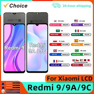 LCD 터치 스크린 디지타이저, 샤오미 레드미 9 LCD 디스플레이 M2006C3MG, 레드미 9A 9C LCD 어셈블리 M2004J19G 디스플레이용, 6.53 인치 IPS