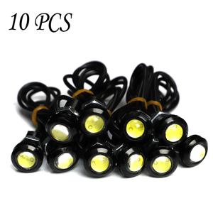 10개/팩 23/18 MM 자동차 독수리 눈 DRL LED 주간 주행 등 LED 12V 백업 후진 주차 신호 자동차 램프