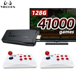 VILCORN 아케이드 비디오 게임 콘솔, 4K TV 게임 스틱, 더블 아케이드 조이스틱, 41000 게임, MAME, 세가, PS1, 아타리 어린이 선물