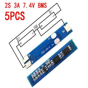 리튬 이온 리튬 배터리, 18650 충전기 보호 보드, 리튬 이온 리포 배터리 셀 팩용 bms pcm, 2S 3A, 7.4v, 8.4V, 5 개