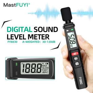 MASTFUYI 디지털 노이즈 계량기 사운드 레벨 계량기, 핸드헬드 DB 계량기, A-weighed 30 ~ 130dB 오디오 측정기 데시벨 모니터