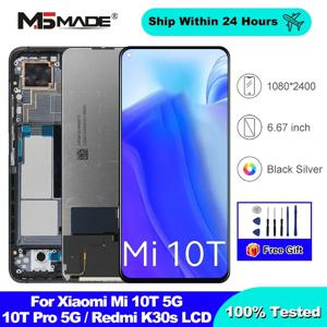 샤오미 미 10T 5G 디스플레이, 10T 프로 5G LCD M2007J3SY M2007J3SG, 레드미 K30s M2007J3SC LCD 교체 부품, 6.67 인치