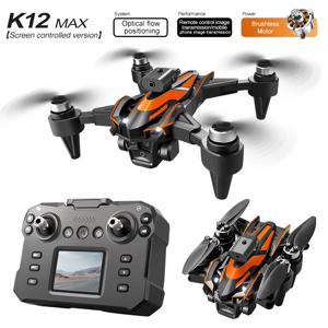 K12 Max RC 드론, 8K HD 카메라, 브러시리스 모터, 360 ° 장애물 회피, LCD 스크린, 접이식 쿼드콥터 드론, RC 장난감