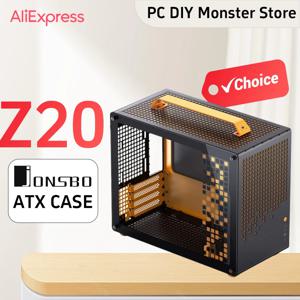 JONSBO Z20 화이트 블랙 MATX ATX 섀시 분리형 핸들 케이스, 공랭식 그래픽 카드, C타입 데스크탑, 작은 공간, 20L, 163mm