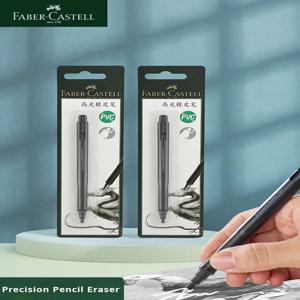 Faber-Castell 정밀 팁 펜 스타일 지우개, 리필 가능한 원형 2.5mm, 개폐식 연필 지우개, 전문 드로잉 마찰 제거